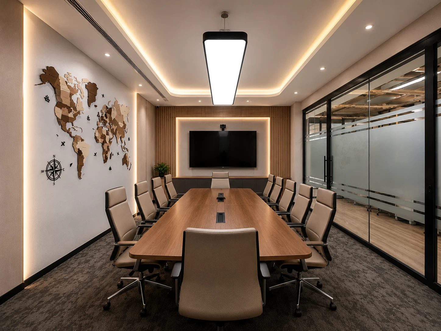 World Map Boardroom